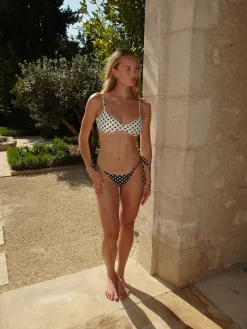 Pola bikini med polkaprikker - Sort/hvid