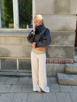Polly bukser med striber - Hvid