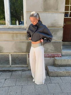 Polly bukser med striber - Hvid