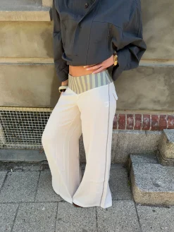 Polly bukser med striber - Hvid