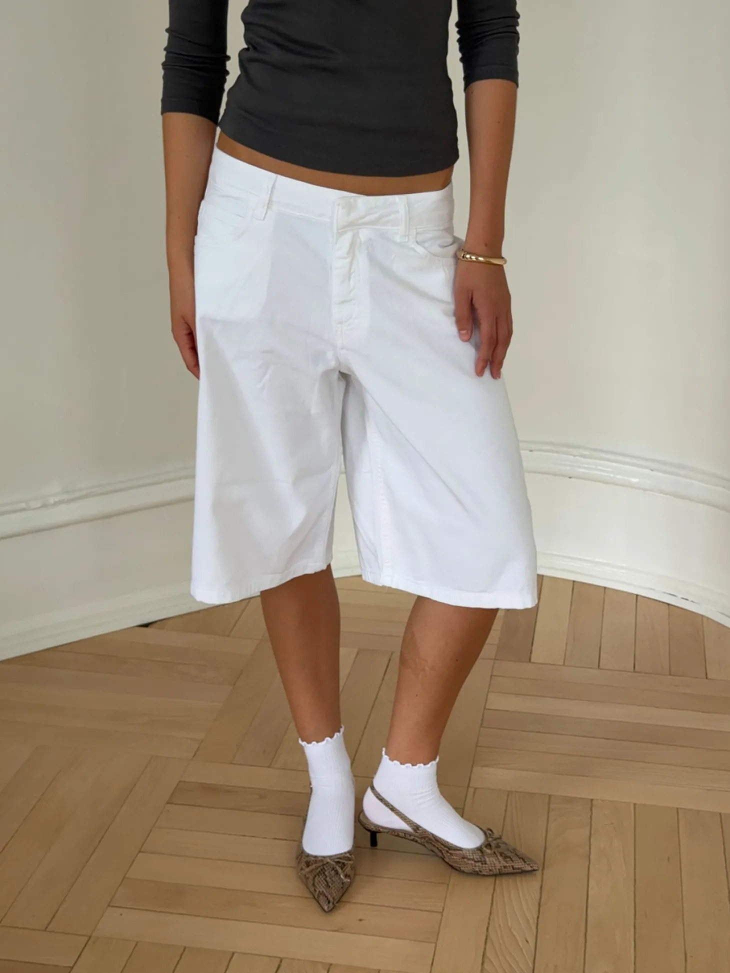 Ragna bermudashorts - Hvid