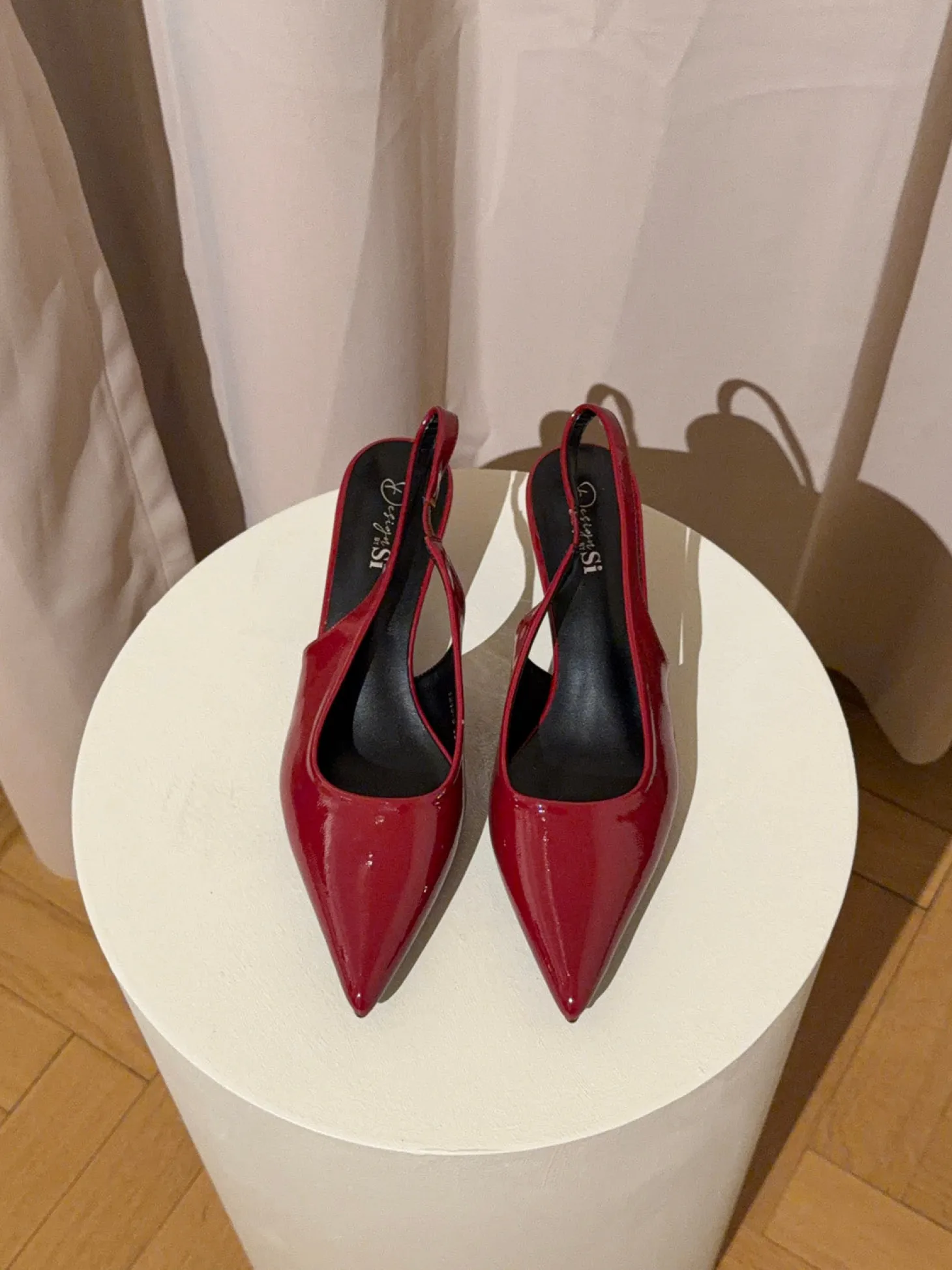 Robin slingback mules - Rød