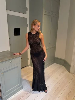 Rosalina kjole med blonder - Sort