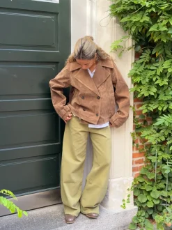 Rosie jakke i ruskind - Brun