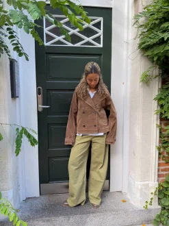 Rosie jakke i ruskind - Brun