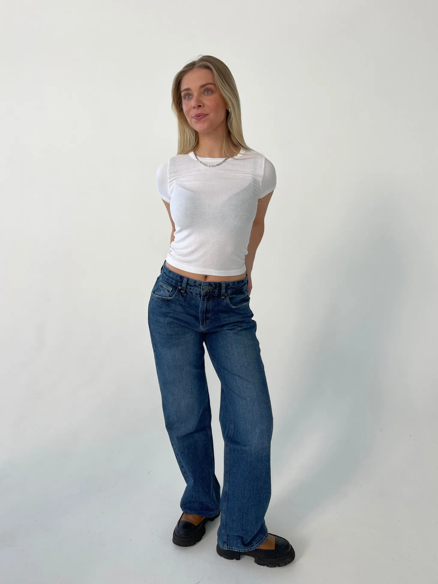 Sage baggy jeans - Mørkeblå denim