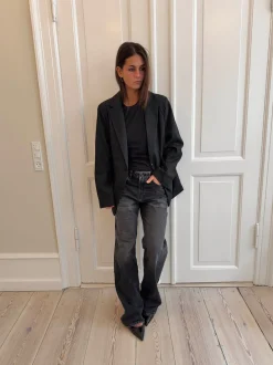 Sage baggy jeans - Mørke grå denim