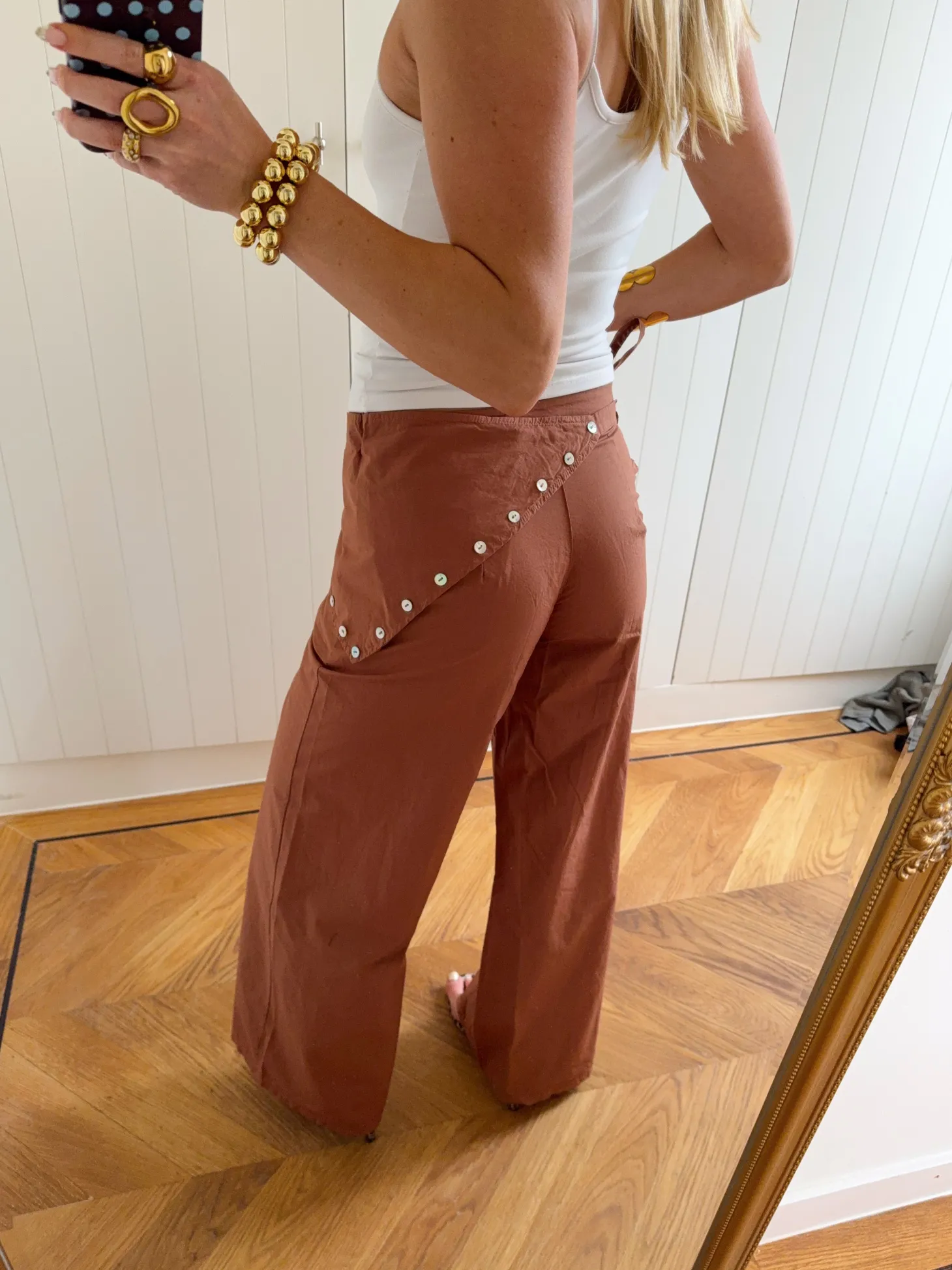 Scandivv bukser med detaljer - Rust