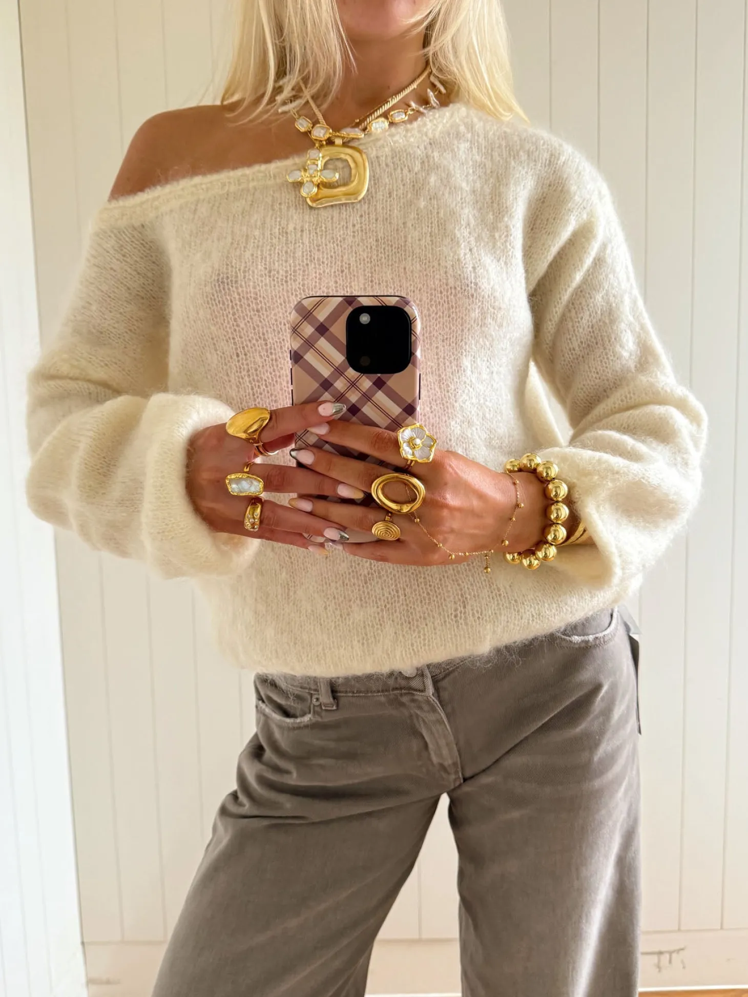 Scandivv fluffy strik - Off white