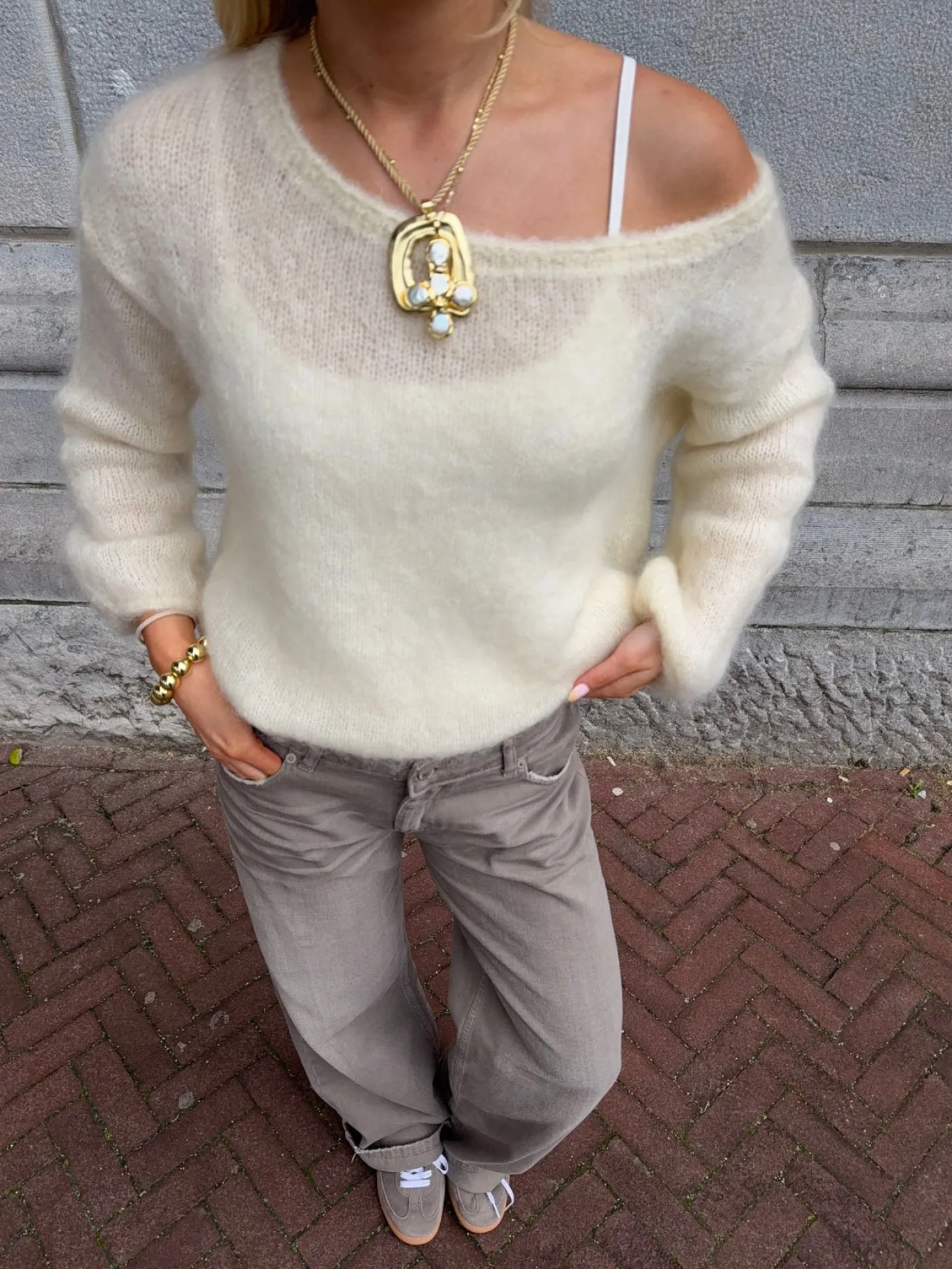 Scandivv fluffy strik - Off white