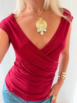 Scandivv v-neck top - Rød