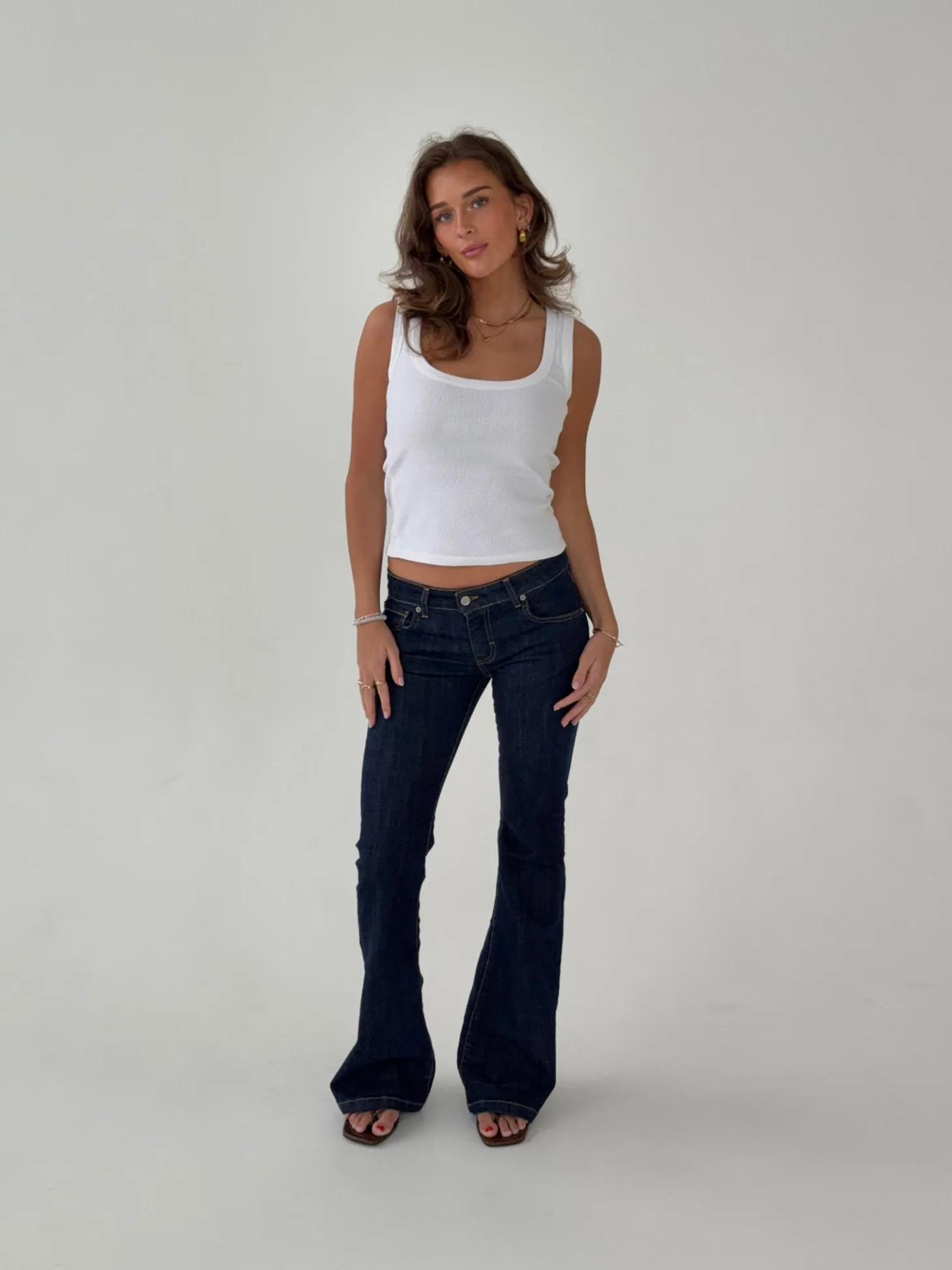 Senia bootcut jeans - Mørkeblå
