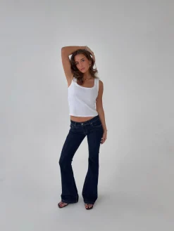 Senia bootcut jeans - Mørkeblå
