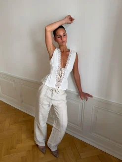 Signe hørbukser - beige