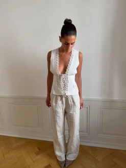 Signe hørbukser - beige