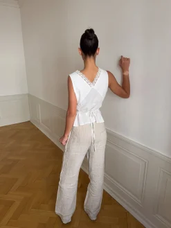 Signe hørbukser - beige