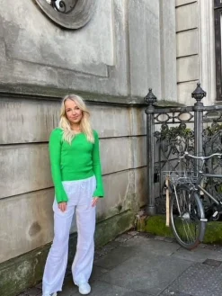 Signe hørbukser - hvid