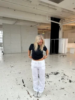 Signe hørbukser - hvid