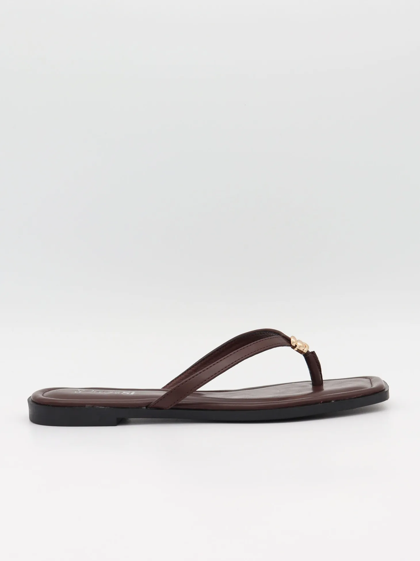 Sofija sandaler med gulddetalje - Brun/guld