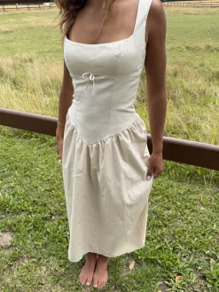 Solia hørkjole - Beige