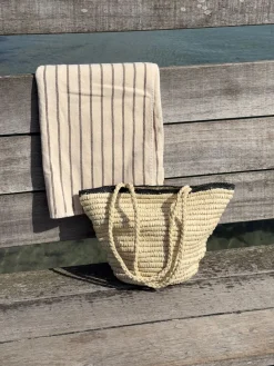 Spencer flet taske - Beige/sort