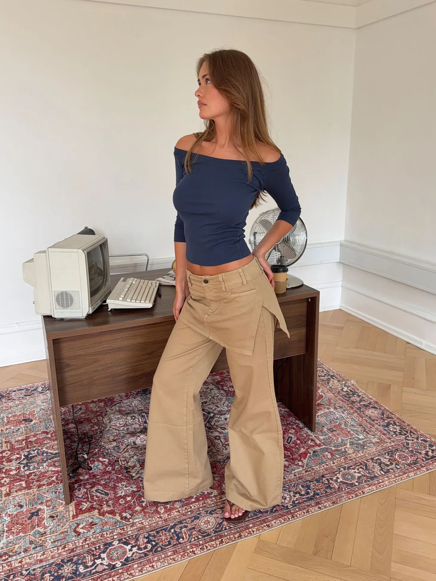 Suna jeans med skørt - Beige