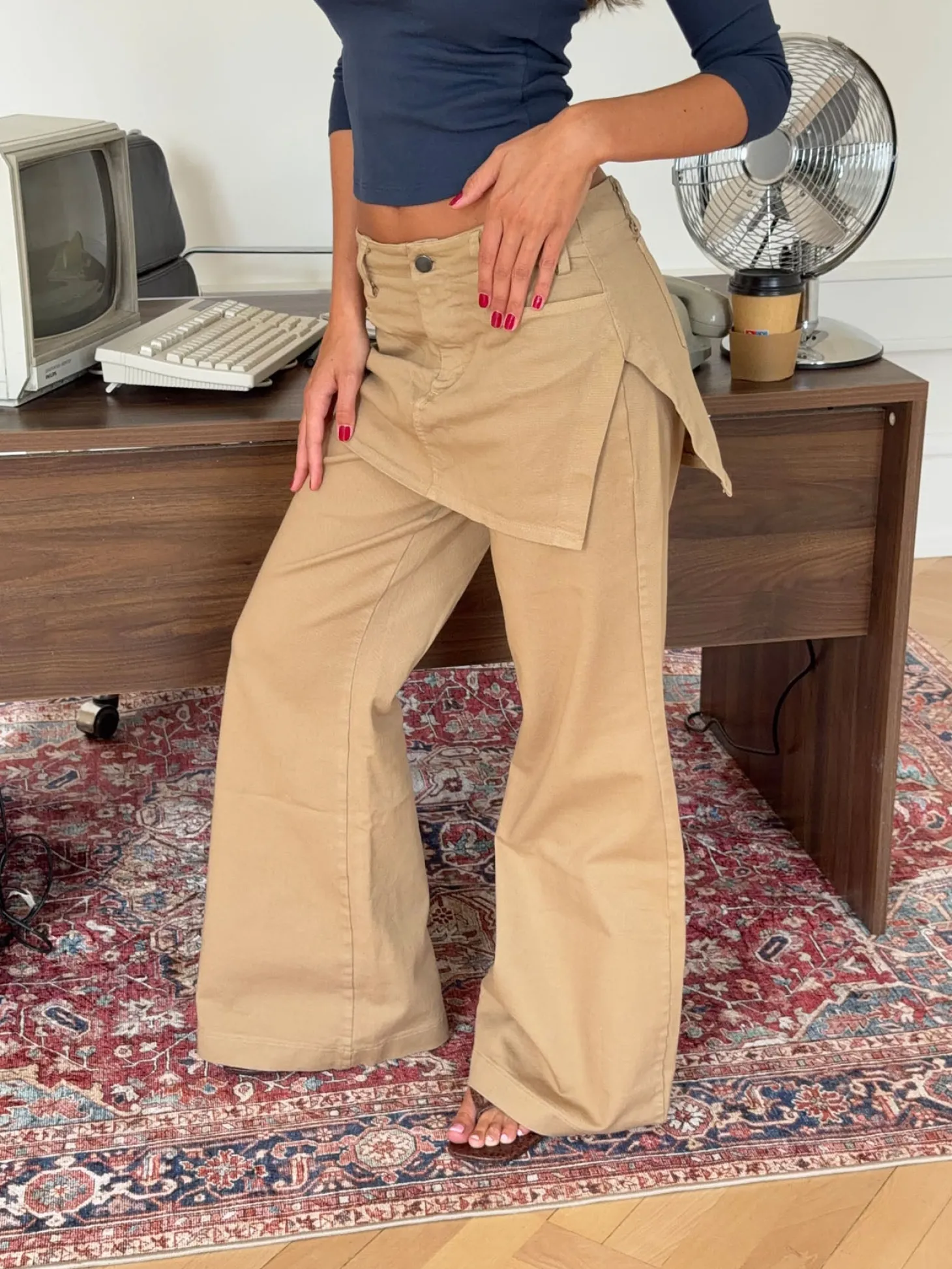 Suna jeans med skørt - Beige