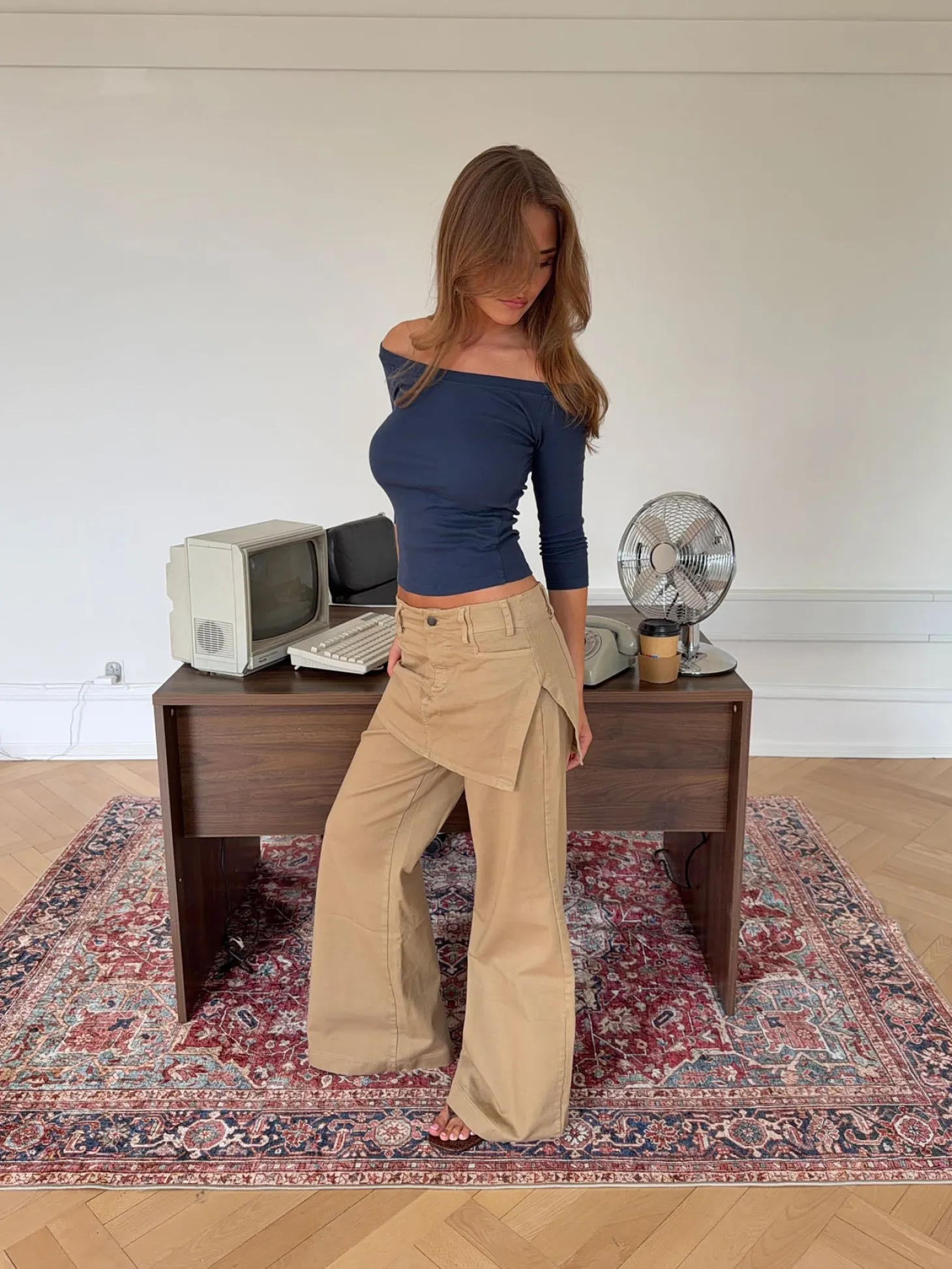Suna jeans med skørt - Beige