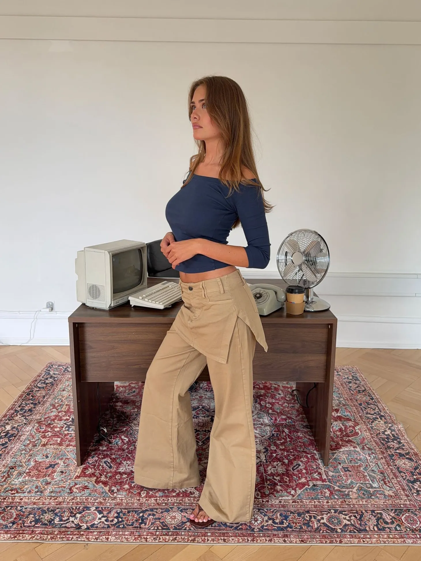 Suna jeans med skørt - Beige