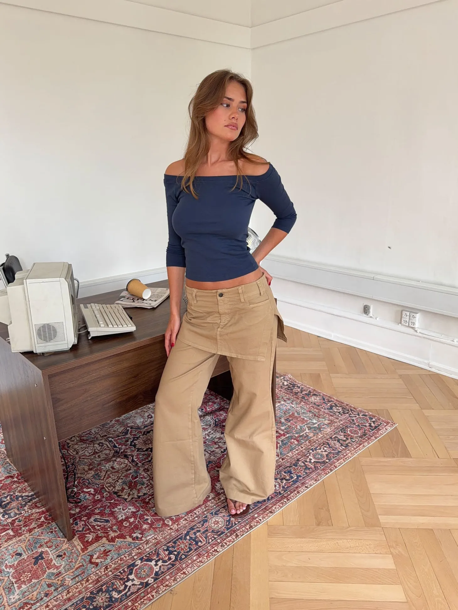 Suna jeans med skørt - Beige