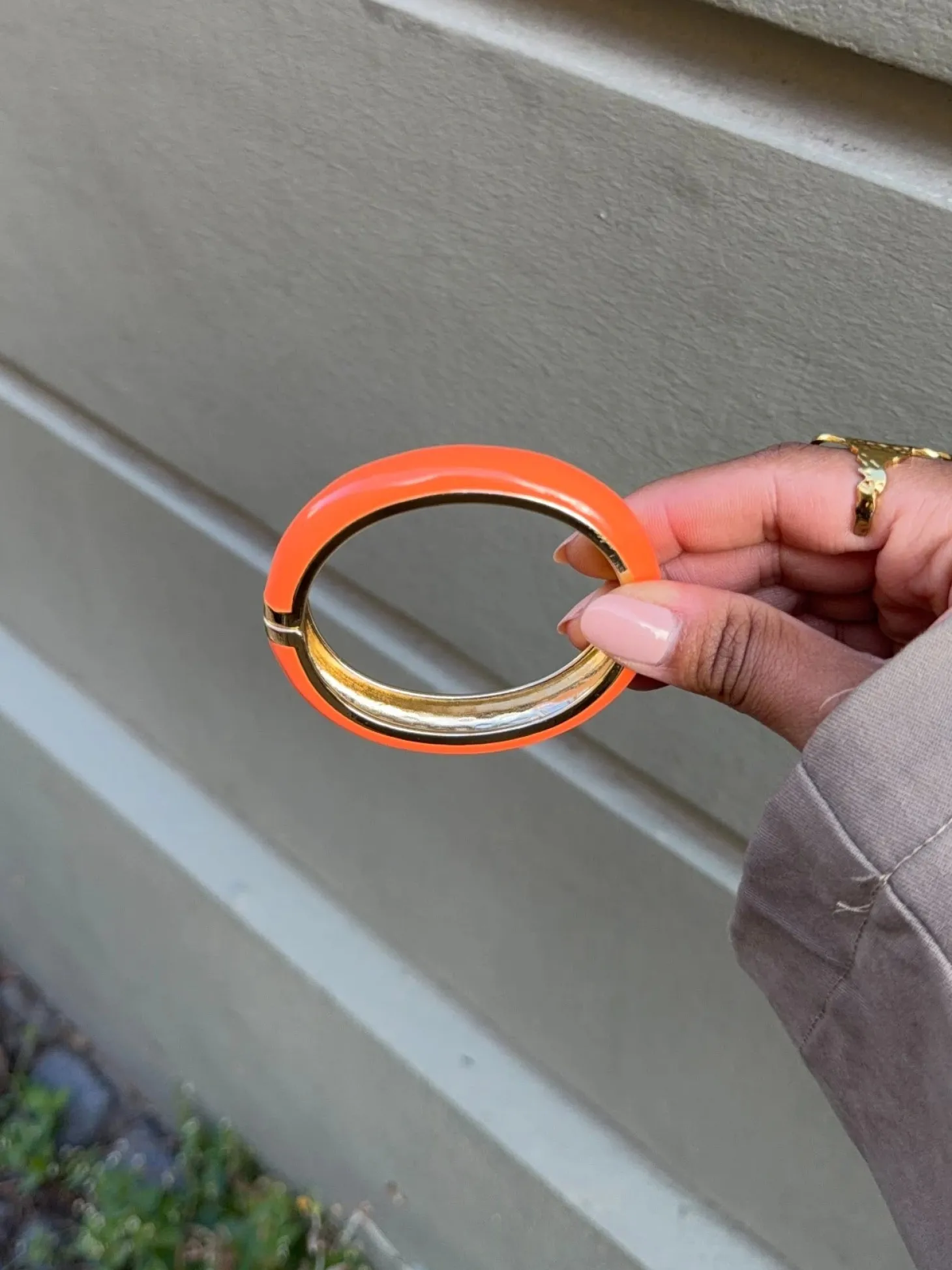 Tamira armbånd - Orange/guld