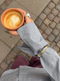 Tamma armbånd - Guld/blå