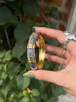 Tamma armbånd - Guld/blå