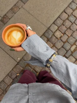 Tamma armbånd - Guld/blå