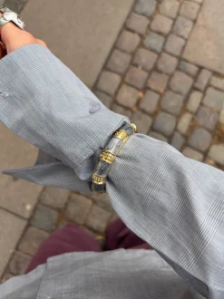 Tamma armbånd - Guld/blå