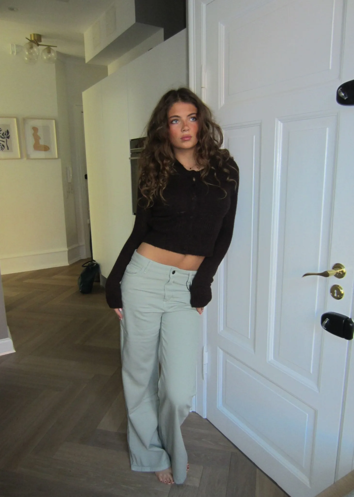 Tanya bootcut fløjlsbukser - Lys kaki