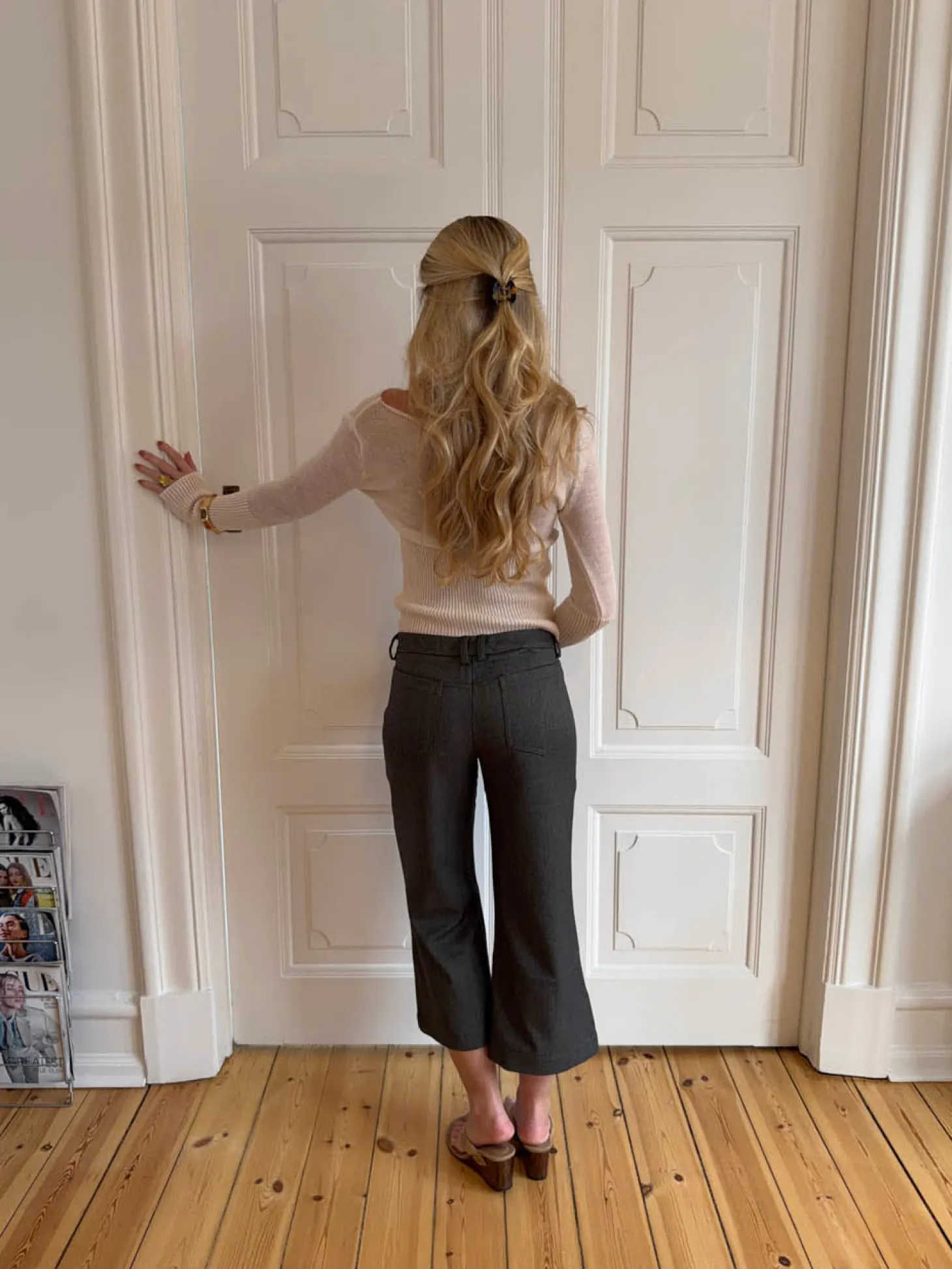 Taratina 3/4 bukser med detaljer - Grå