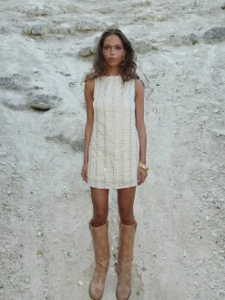 Tassy minikjole - Beige