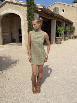 Tassy minikjole - Kaki