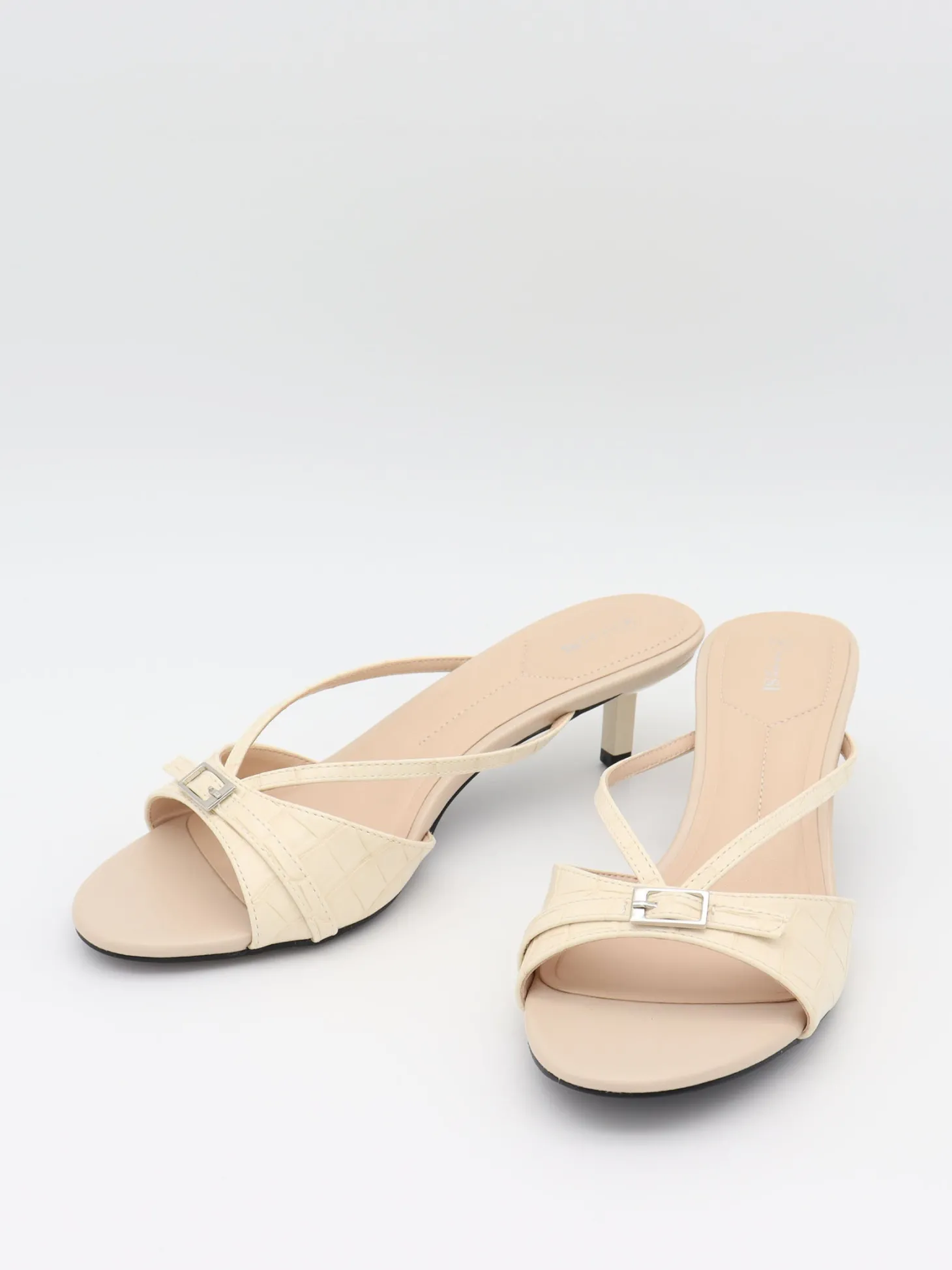 Teleo minihæle med spændedetalje - Beige