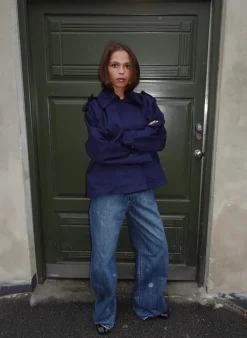 Tenny kort trenchcoat - Navy