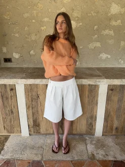 Thaliana bermudashorts - Hvid