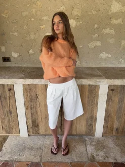 Thaliana bermudashorts - Hvid