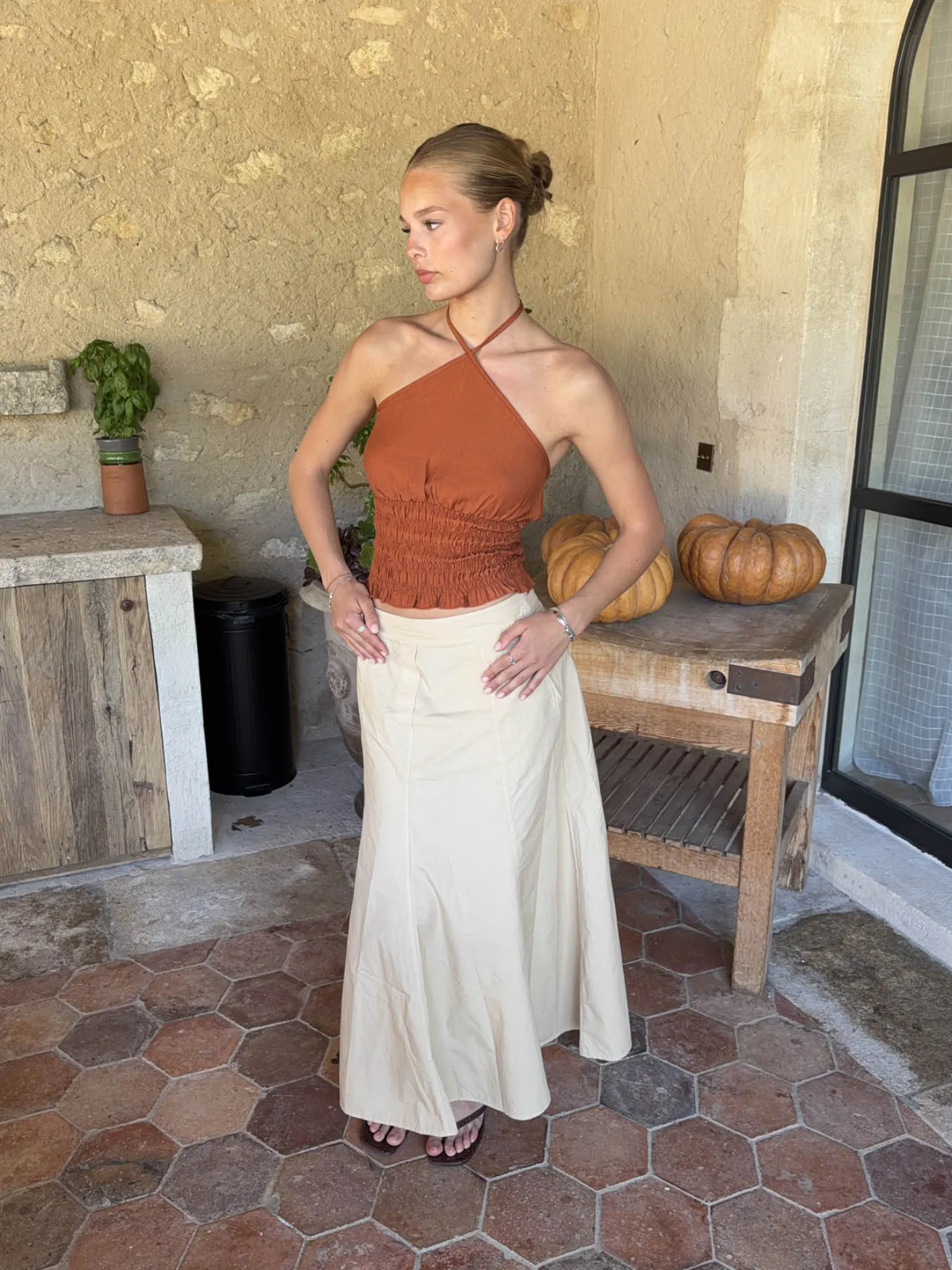 Tinnia halterneck top - Orange