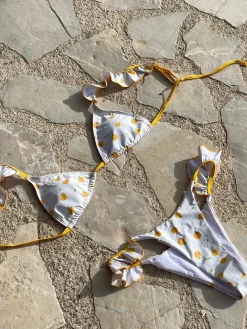 Tonia bikini med appelsiner - Hvid/orange
