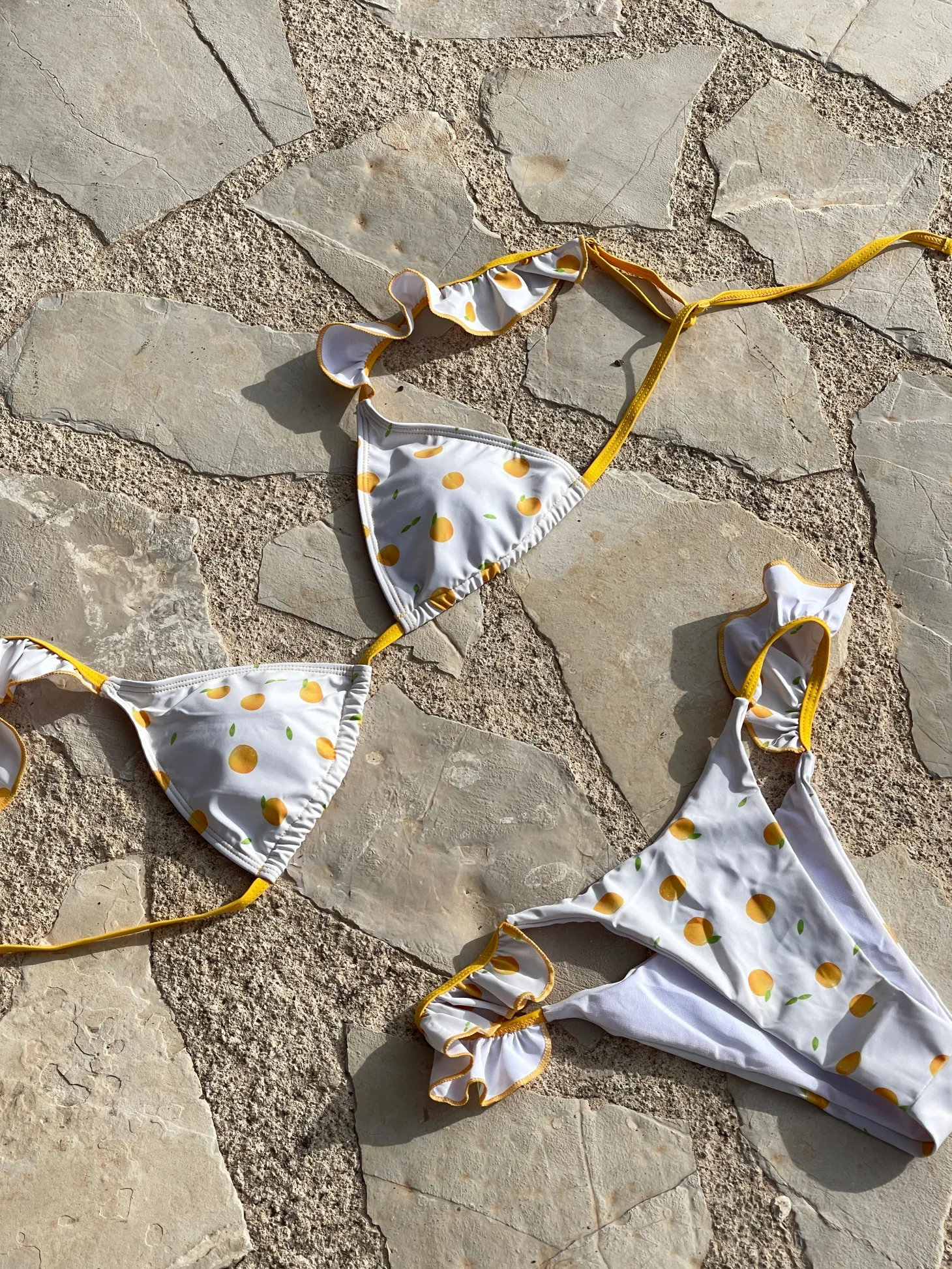 Tonia bikini med appelsiner - Hvid/orange