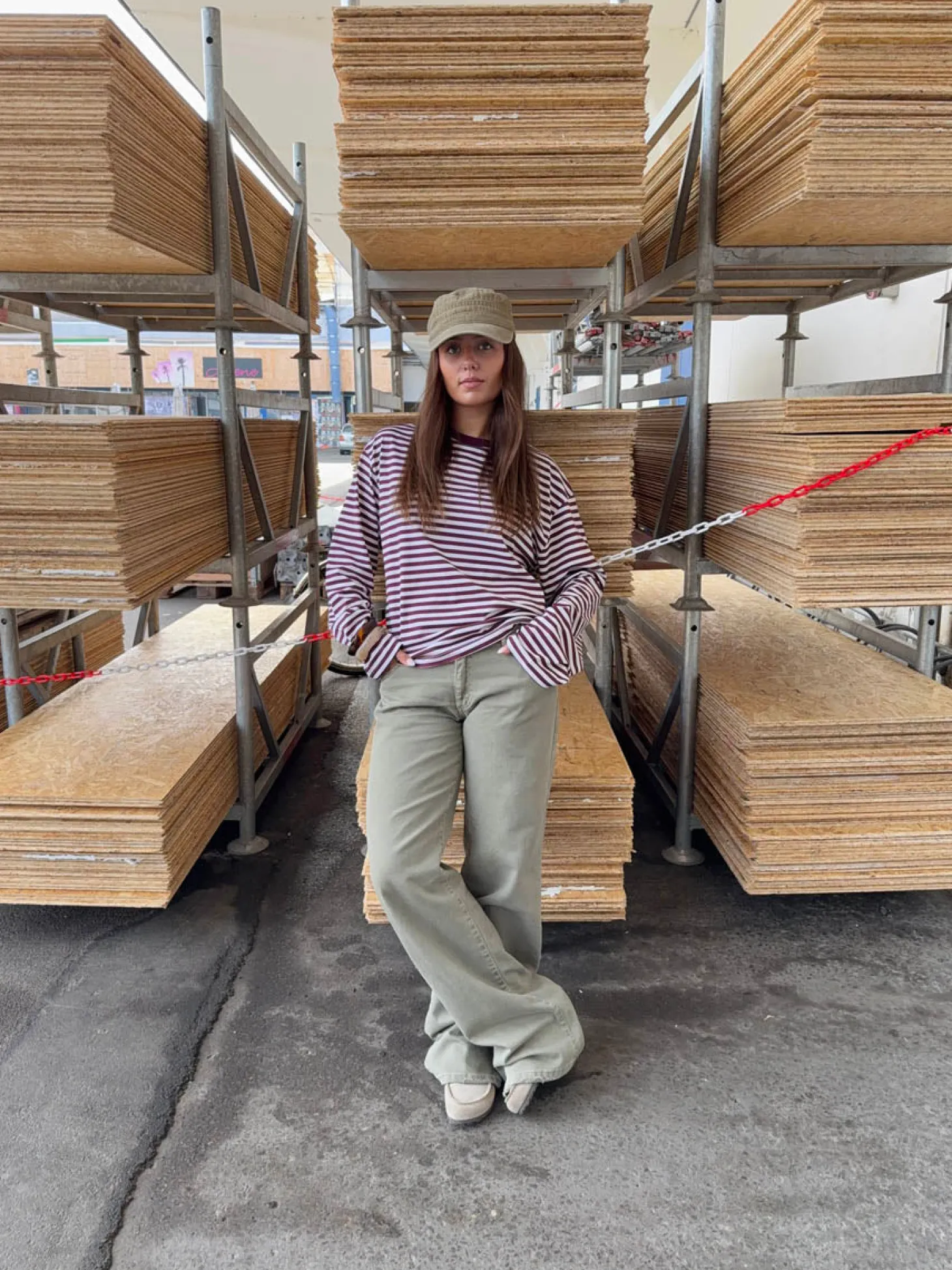 Tuva lavtaljede jeans - Sage grøn