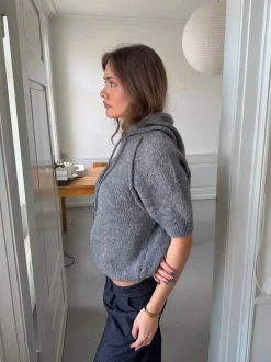 Vanja strikket hoodie - Grå