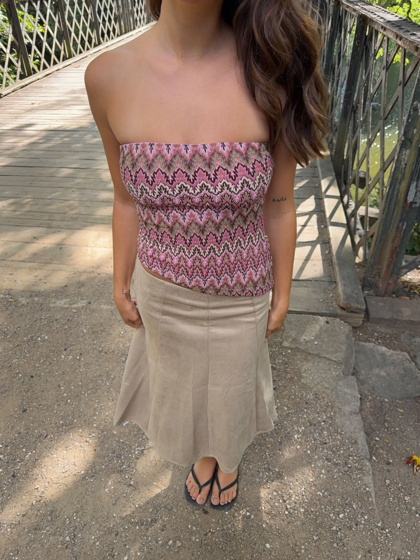 Vanya top - Pink/brun