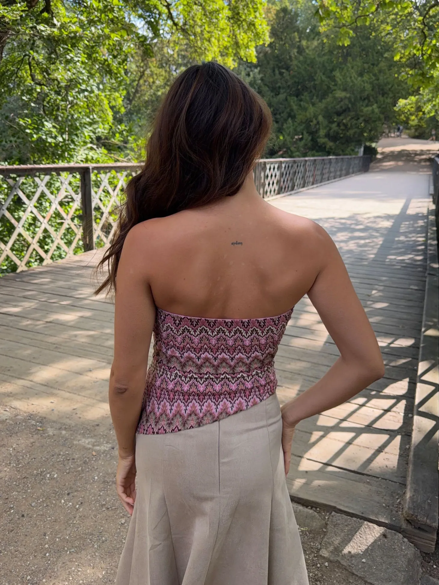Vanya top - Pink/brun